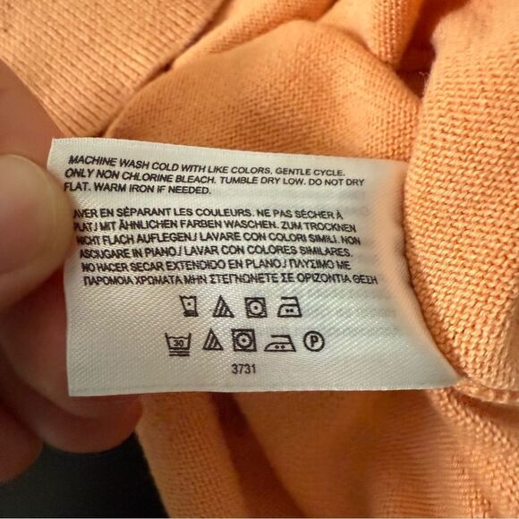 Brooks Brothers 346 Sweater Mens Large Peach 100% Supima Cotton V Neck Preppy - Picture 10 of 12